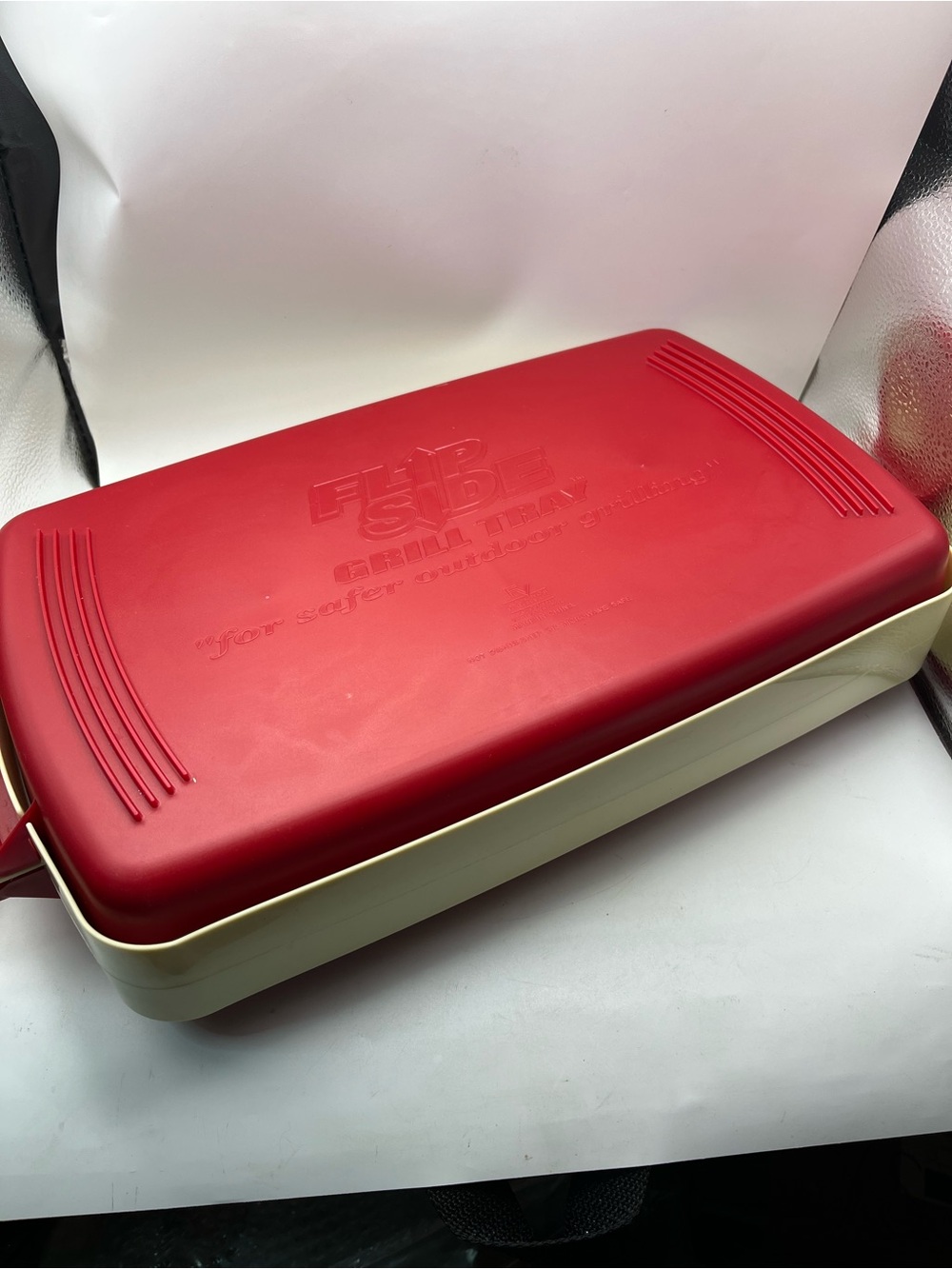 FlipSide Two Sided Grill Tray, Two Sides, Two Uses, One Tray Picnic And Cookouts